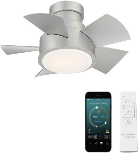 Modern Forms Fh W1802 26l Tt Vox 26 Inch Titanium Silver Indoor Outdoor Smart Ceiling Fan Flush Mounted