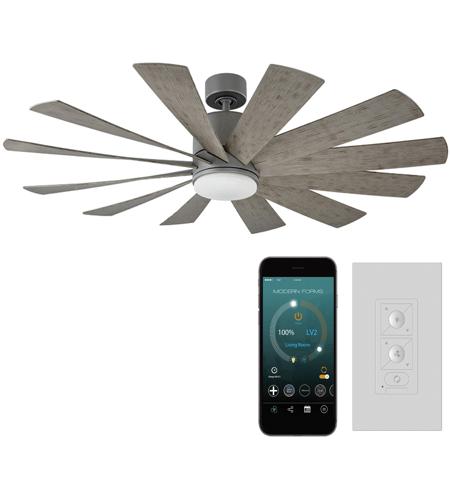 Modern Forms Fr W1815 60l27ghwg Windflower 60 Inch Graphite Indoor Outdoor Smart Ceiling Fan