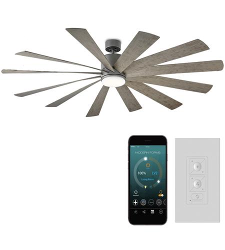 Windflower 80 Inch Graphite Indoor Outdoor Smart Ceiling Fan