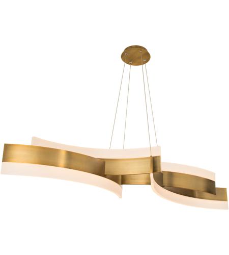 Modern Forms PD-31058-AB Arcs LED 8 inch Aged Brass Chandelier Ceiling Light