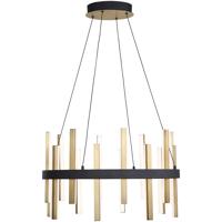 Modern Forms PD-87924-BK/AB Harmonix LED 24 inch Black Aged Brass Chandelier Ceiling Light in 24in. photo thumbnail