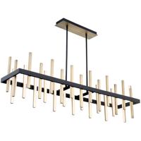 Modern Forms PD-87956-BK/AB Harmonix LED 56 inch Black Aged Brass Chandelier Ceiling Light in 56in. photo thumbnail