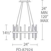 Modern Forms PD-87924-BK/AB Harmonix LED 24 inch Black Aged Brass Chandelier Ceiling Light in 24in. PD-87924_LI.jpg thumb