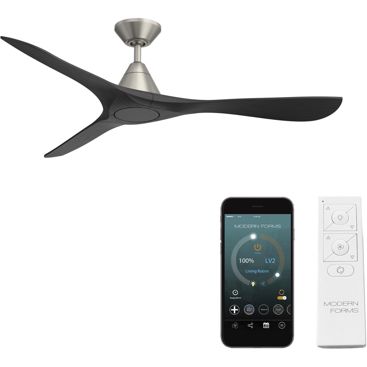 Modern Forms FR-D2504-60-AN/MB Carve 60 inch Antique Nickel Matte Black with Matte Black Blades Ceiling Fan