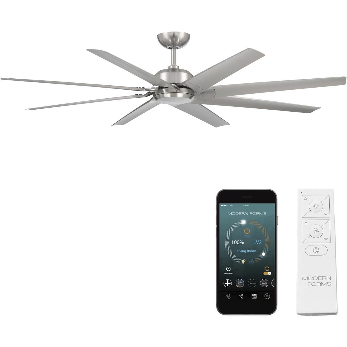 Modern Forms FRW230170BN Roboto XL 70 inch Brushed Nickel Downrod Ceiling Fan