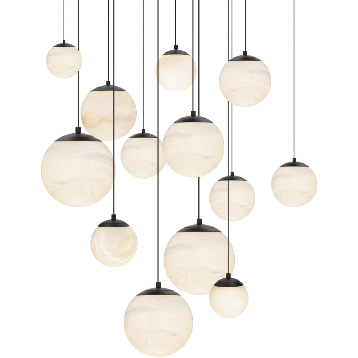 Modern Forms PD-34413S-BK Pisces 13 Light 20 inch Black Multi-Light Pendant Ceiling Light