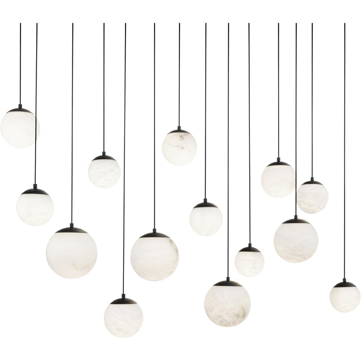Modern Forms PD-34414L-BK Pisces 14 Light 40 inch Black Linear Pendant Ceiling Light