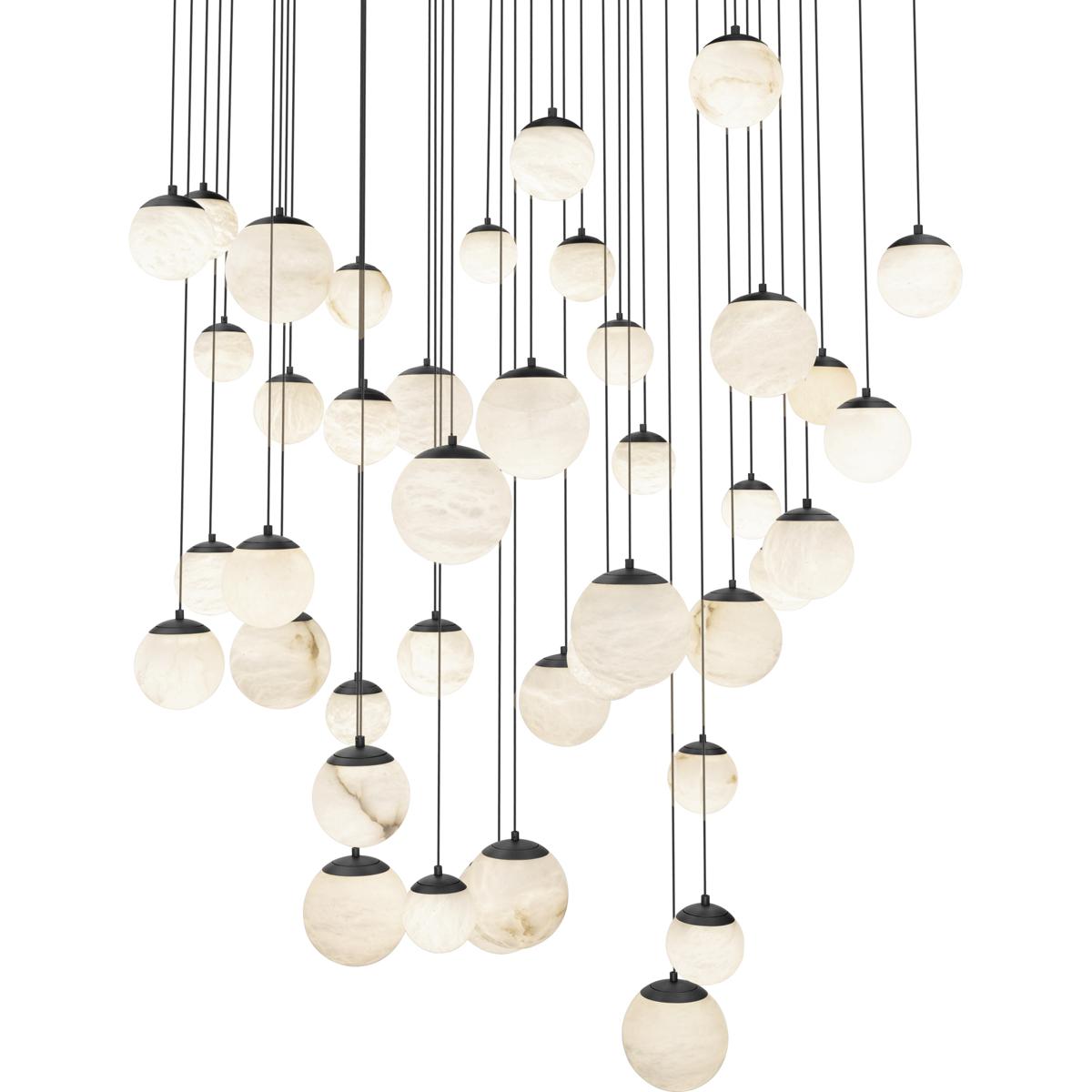 Modern Forms PD34441SBK Pisces 41 Light 36 inch Black Pendant Ceiling Light