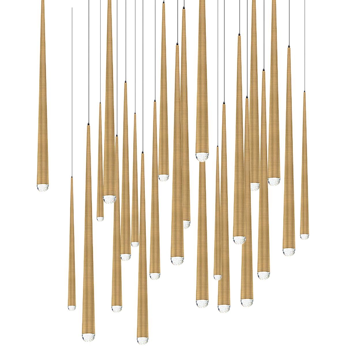 Modern Forms PD-41725S-AB Cascade 25 Light 28 inch Aged Brass Multi-Light Pendant Ceiling Light
