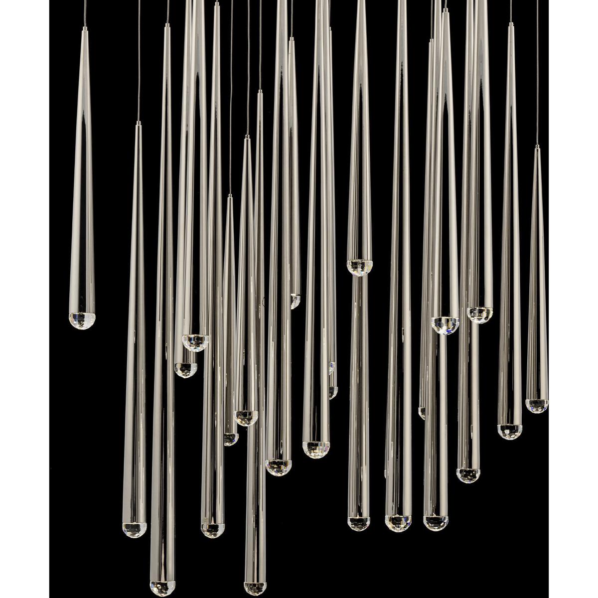 Modern Forms PD-41725S-PN Cascade 25 Light 28 inch Polished Nickel Multi-Light Pendant Ceiling Light