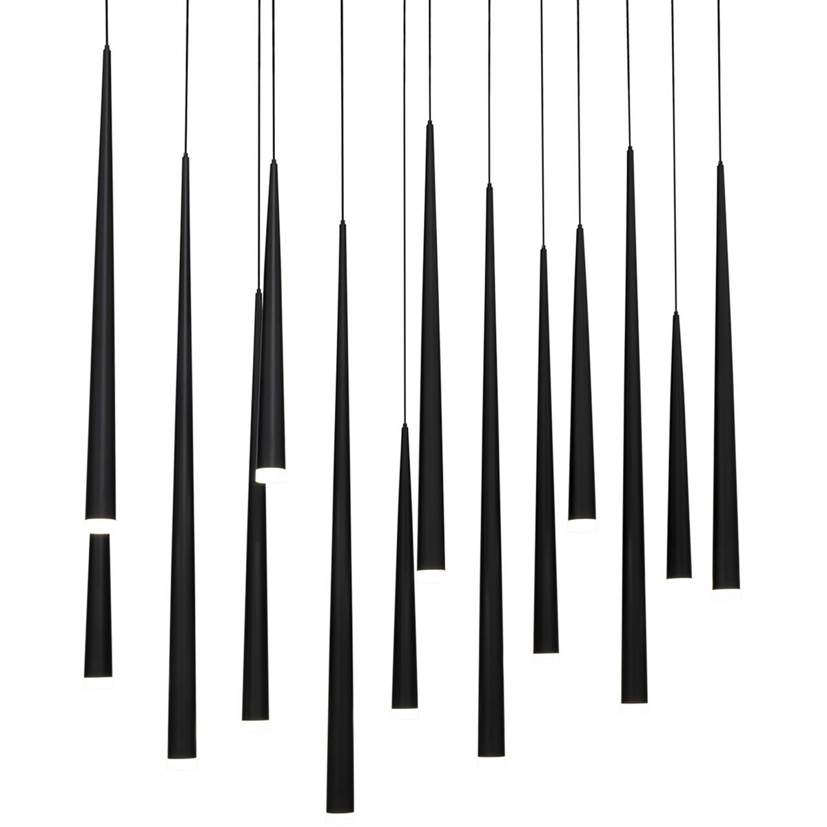 Modern Forms PD-41814L-BK Cascade 14 Light 10 inch Black Multi-Light Pendant Ceiling Light