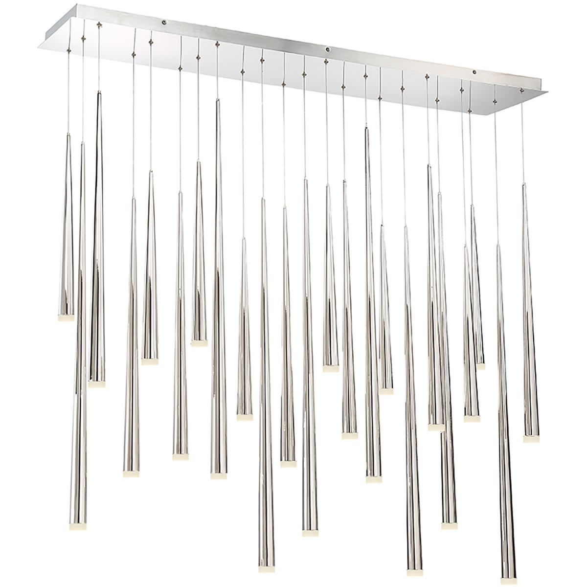 Modern Forms PD-41823L-PN Cascade LED 12 inch Polished Nickel Multi-Light Pendant Ceiling Light in 23, Linear, 28in.
