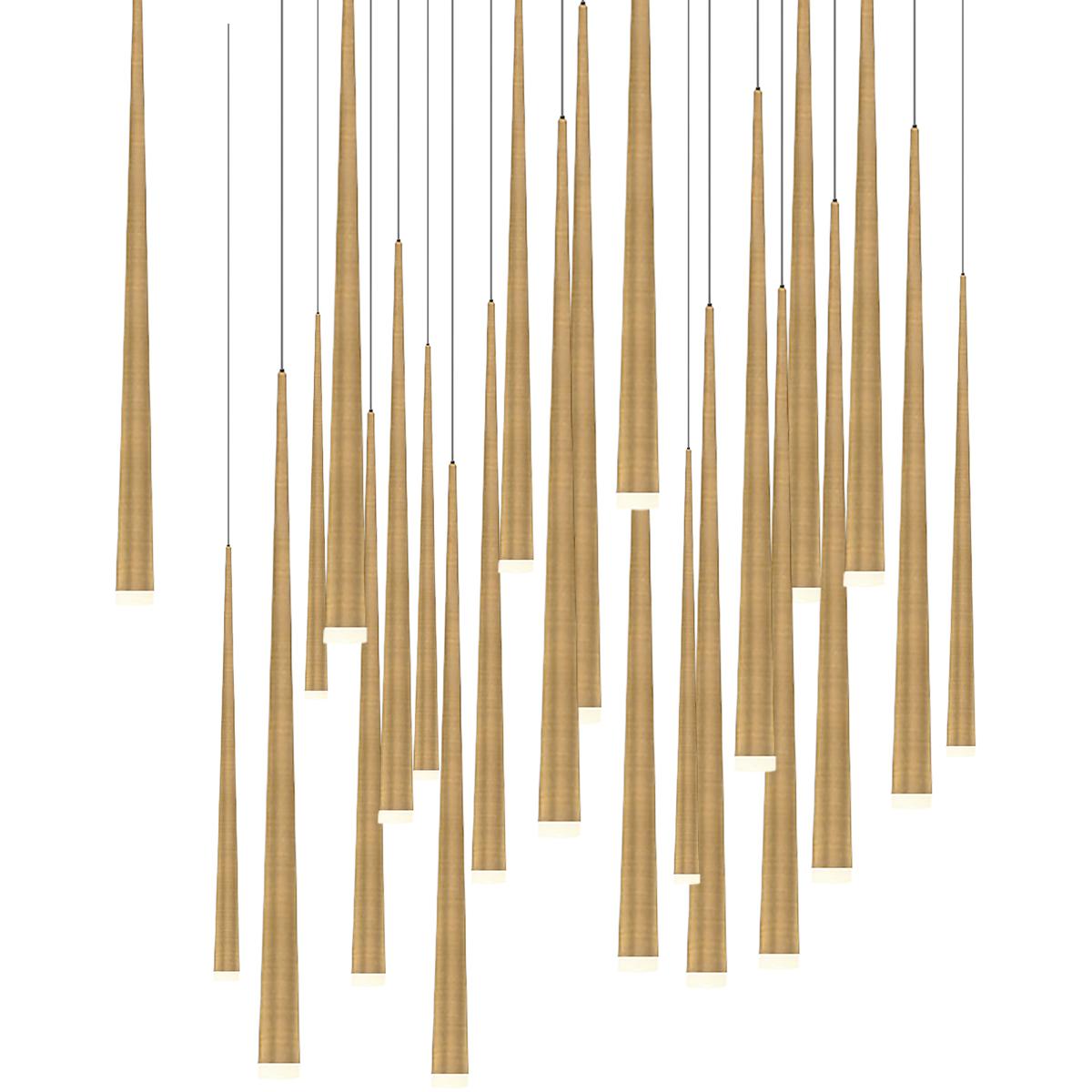Modern Forms PD-41825S-AB Cascade 25 Light 28 inch Aged Brass Multi-Light Pendant Ceiling Light