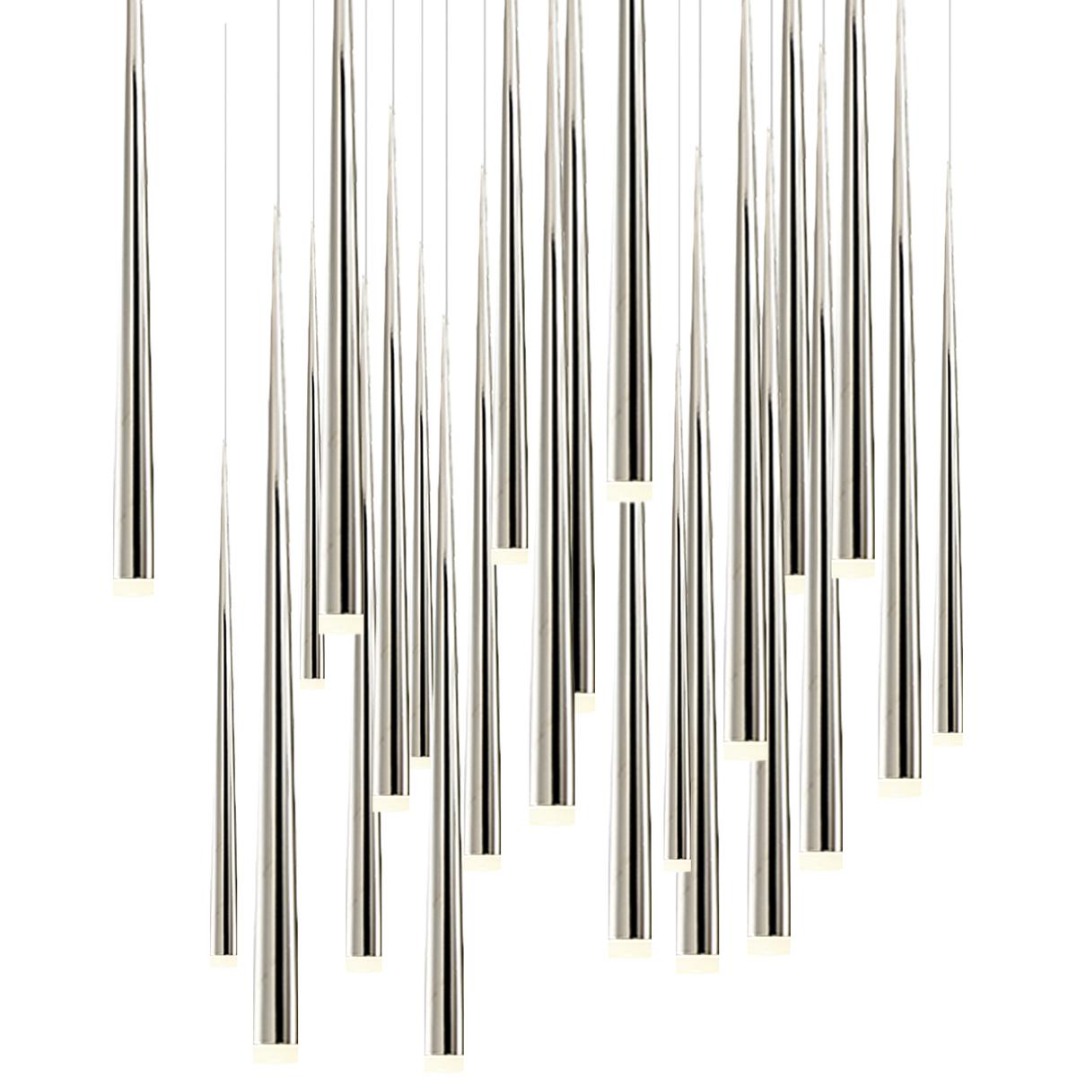Modern Forms PD-41825S-PN Cascade 25 Light 28 inch Polished Nickel Multi-Light Pendant Ceiling Light