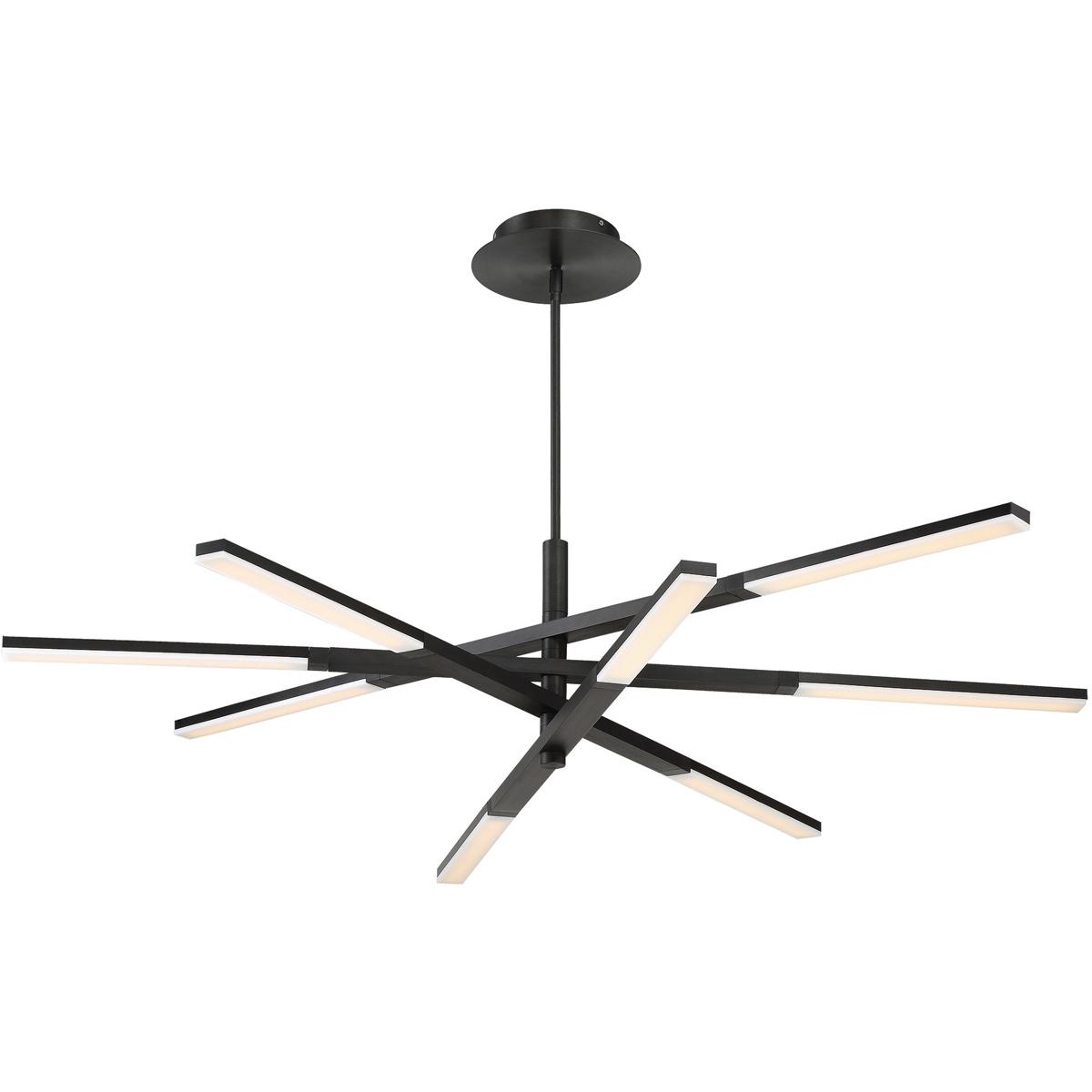 Modern Forms PD-50748-BK Stacked LED 48 inch Black Chandelier Ceiling Light