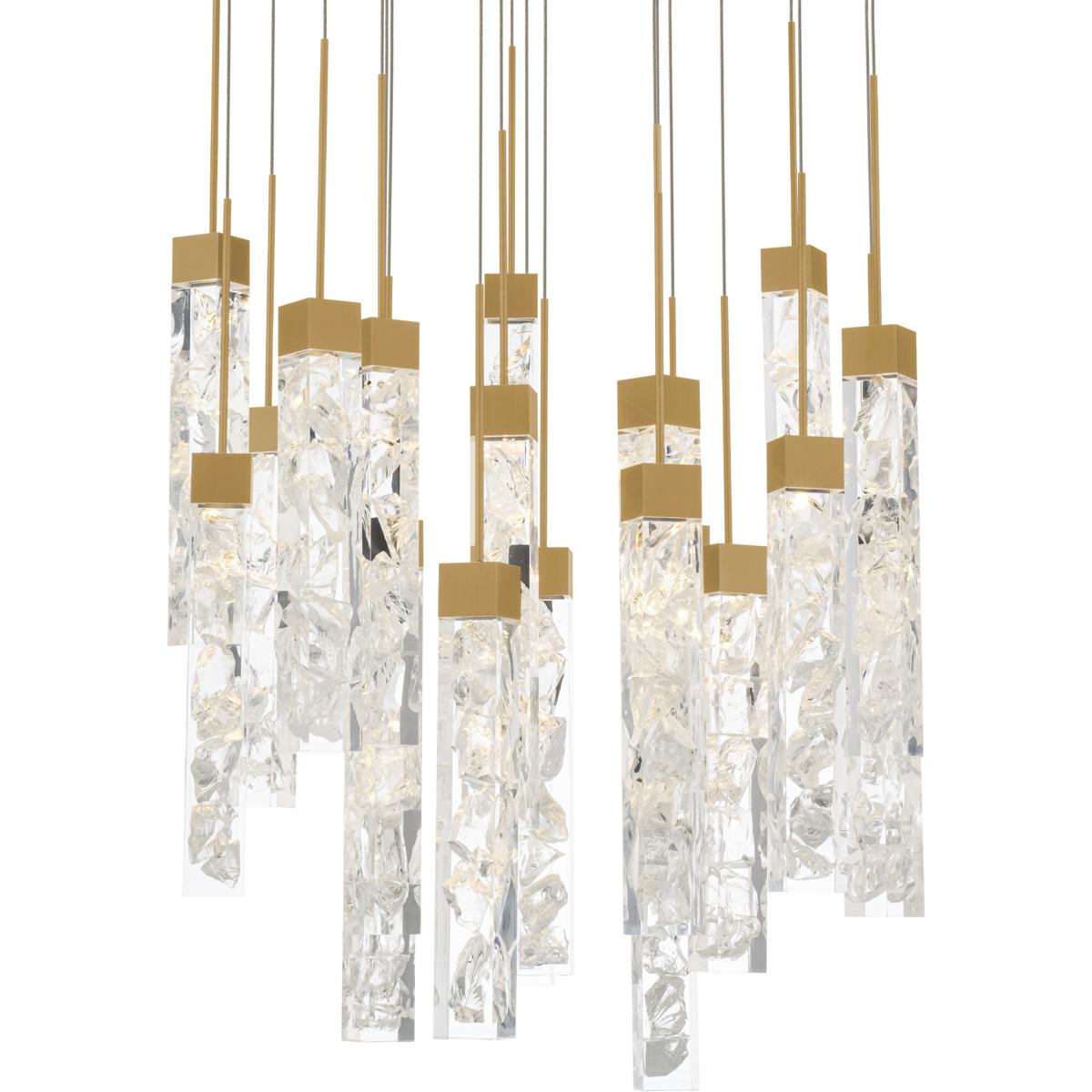 Modern Forms PD-78021R-AB Minx 21 Light 26 inch Aged Brass Multi-Light Pendant Ceiling Light