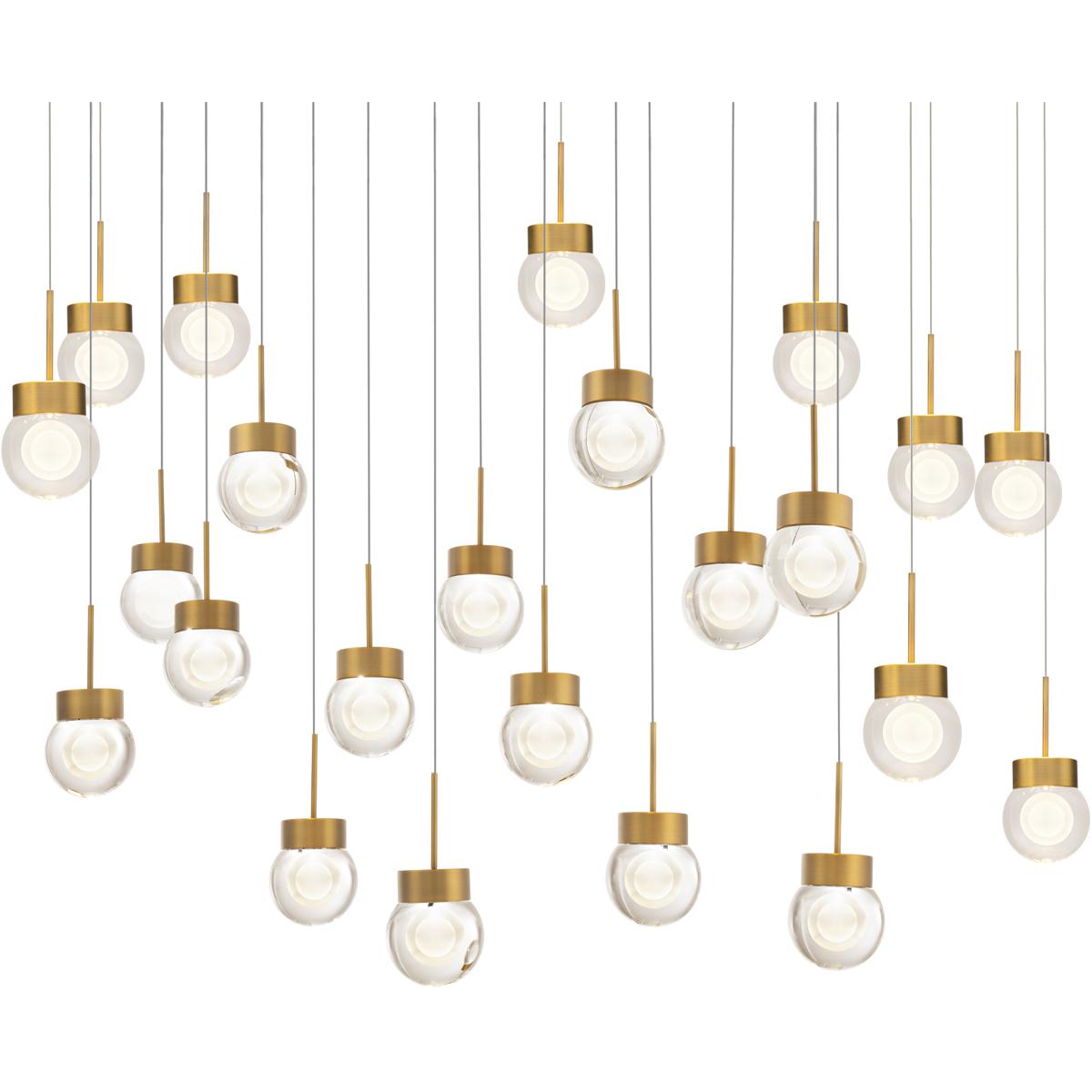 Modern Forms PD-82023L-AB Double Bubble 23 Light 14 inch Aged Brass Multi-Light Pendant Ceiling Light