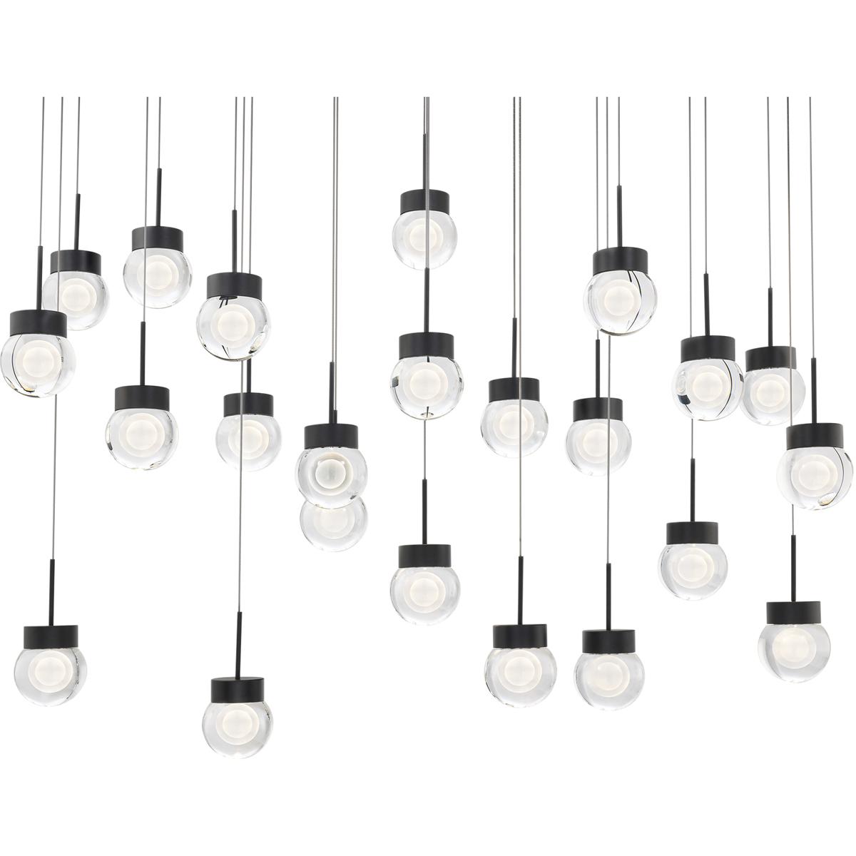 Modern Forms PD-82023L-BK Double Bubble 23 Light 14 inch Black Multi-Light Pendant Ceiling Light