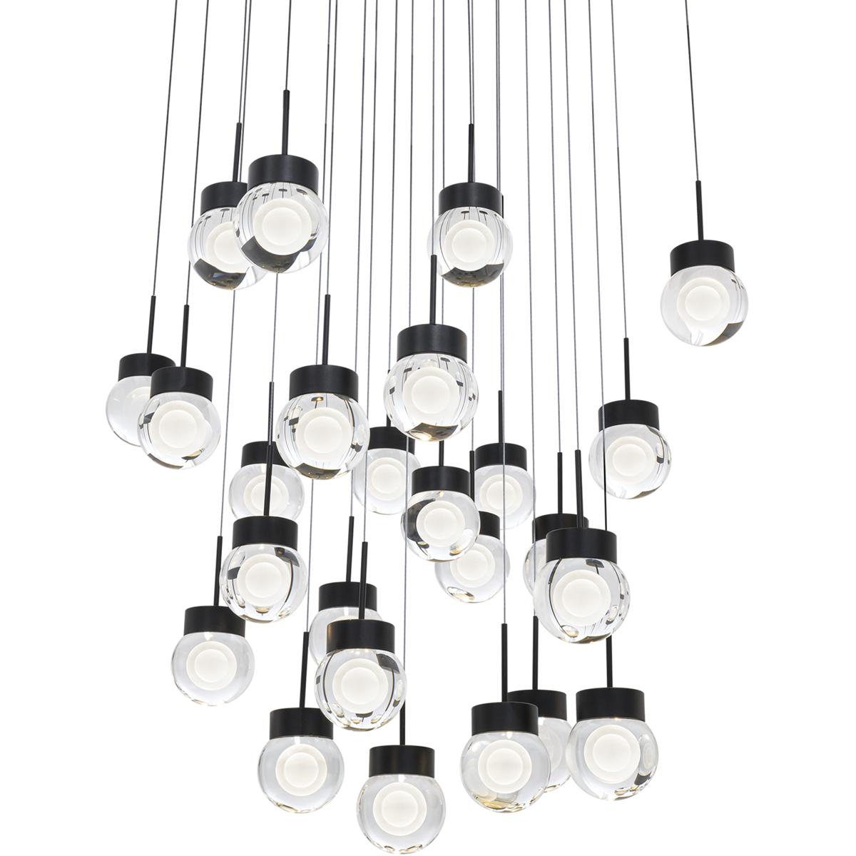 Modern Forms PD-82025S-BK Double Bubble 25 Light 28 inch Black Multi-Light Pendant Ceiling Light