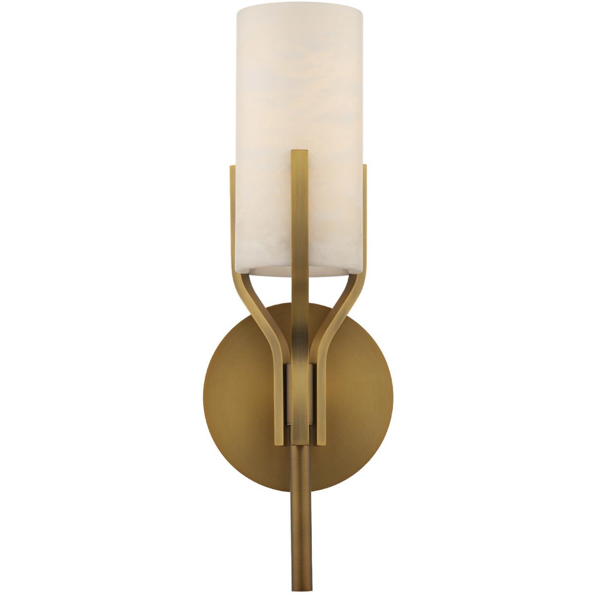 Modern Forms WS-40221-AB Firenze 1 Light Aged Brass Wall Sconce Wall Light