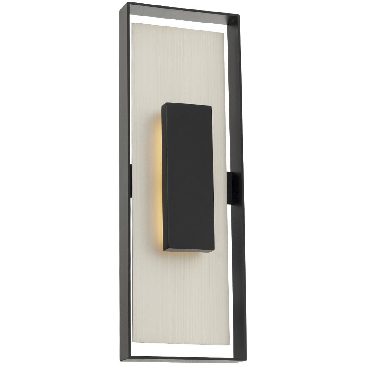 Modern Forms WS-W28434-BK/BN Boxie LED 34 inch Black with Brushed Nickel Outdoor Wall Light
