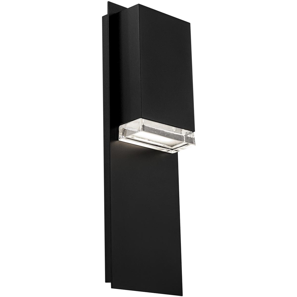 Modern Forms WS-W60418-35-BK Draped 1 Light 18 inch Black Outdoor Wall Light in 3500K