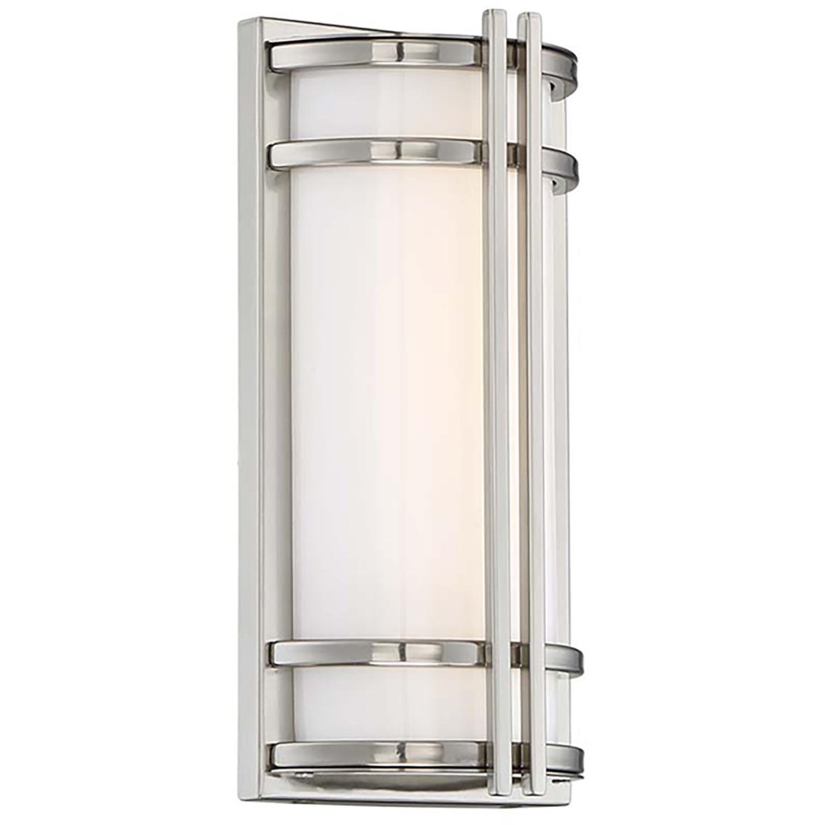 Modern Forms WS-W68612-27-SS Skyscraper LED 12 inch Stainless Steel Outdoor Wall Light in 2700K, 12in.