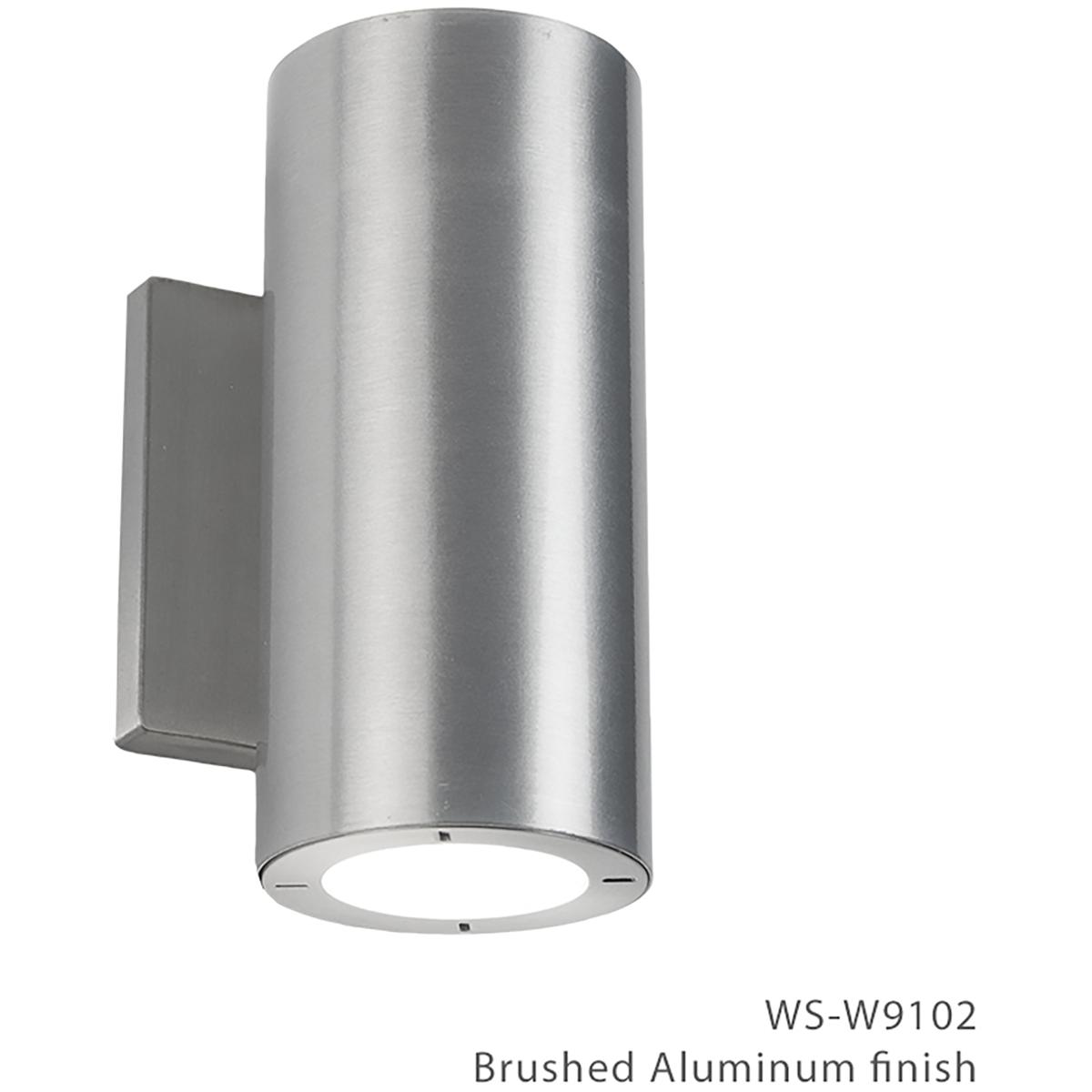 Modern Forms WS-W9102-40-AL Vessel LED 7.6 inch Brushed Aluminum Outdoor Wall Light in 2, 4000K