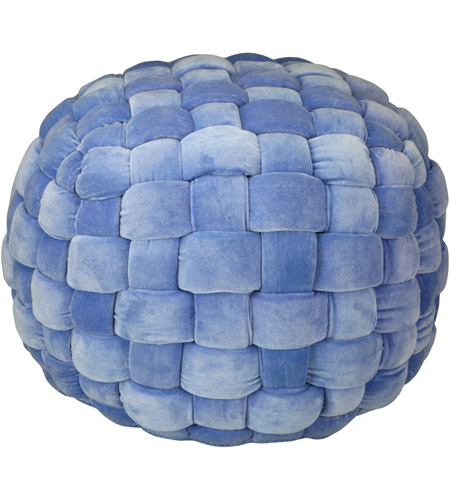 Moe's Home Collection LK-1005-28 Jazzy 15 inch Blue Pouf in Light Blue photo