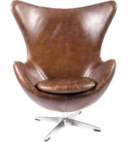Moe's Home Collection PK-1005-20 St Anne Brown Swivel Club Chair