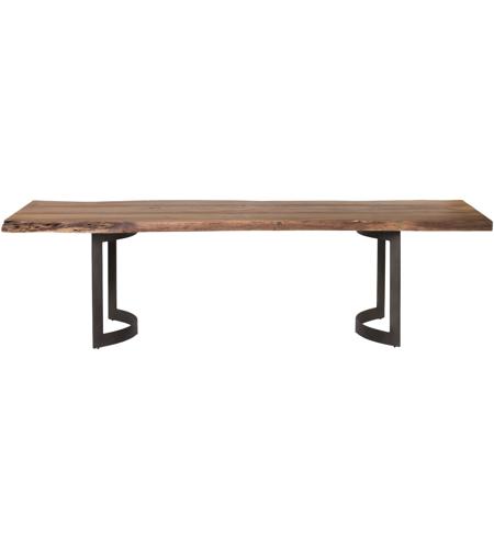 Moe S Home Collection Ve 1001 03 Bent 99 X 40 Inch Smoked Dining Table In Brown Small
