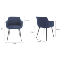 Moe's Home Collection EJ-1016-26 Ronda Blue Arm Chair, Set of 2 alternative photo thumbnail