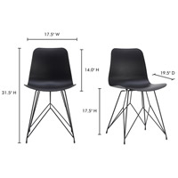 Moe's Home Collection QX-1002-02 Esterno Black Outdoor Chair, Set of 2 alternative photo thumbnail