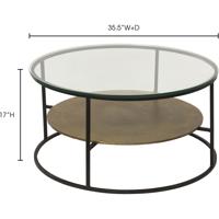 Moe's Home Collection ZY-1022-51 Callie 36 X 36 inch Yellow Coffee Table alternative photo thumbnail