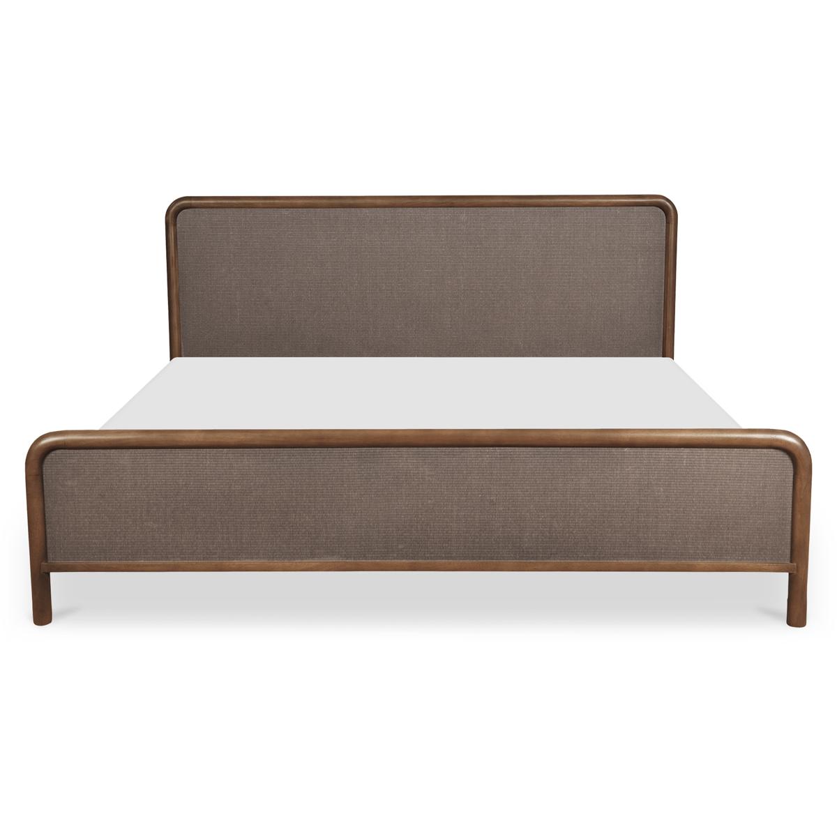 Moe's Home Collection BZ-1145-03-0 Rye Brown Bed, Queen