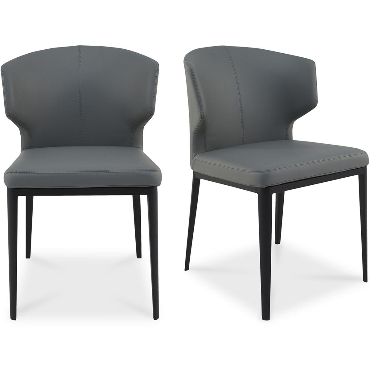 Moe's Home Collection EJ-1018-15 Delaney EJ Grey Side Chair, Set of 2