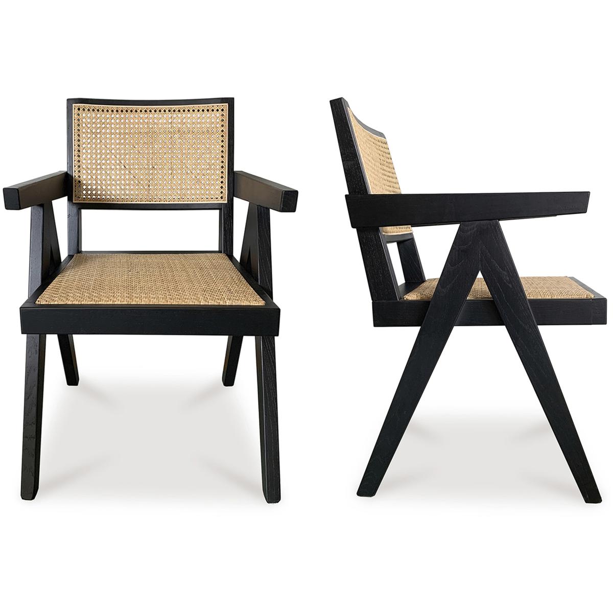 Moe's Home Collection FG-1022-02 Takashi FG Black Chair, Set of 2