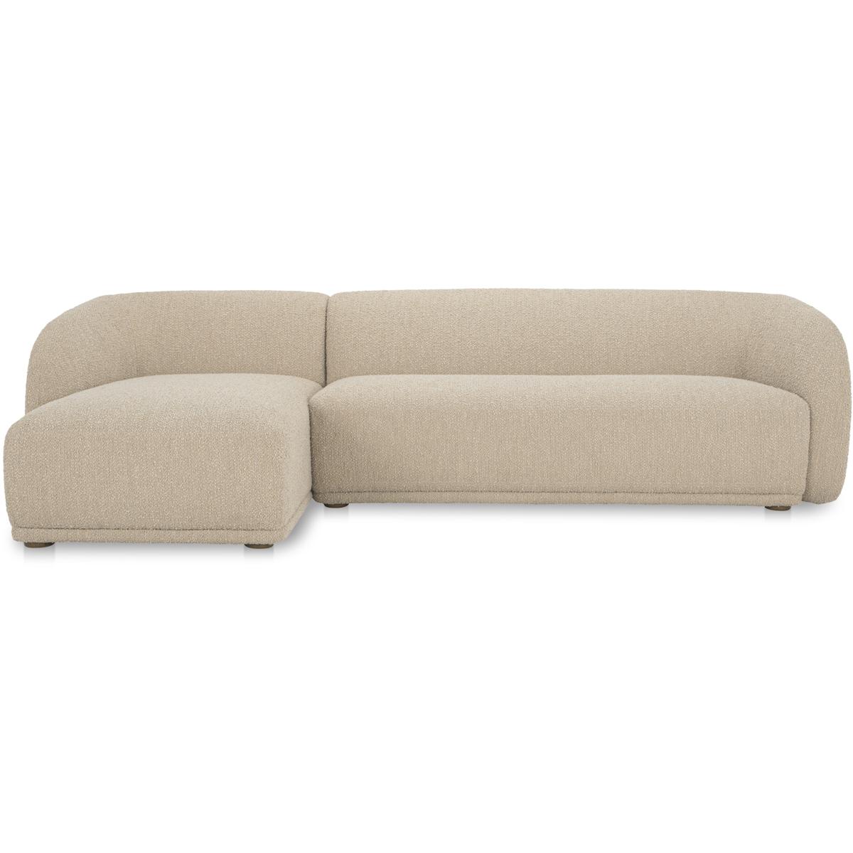 Selena Modern Classic Beige Boucle Sectional - Left Chaise - 114"