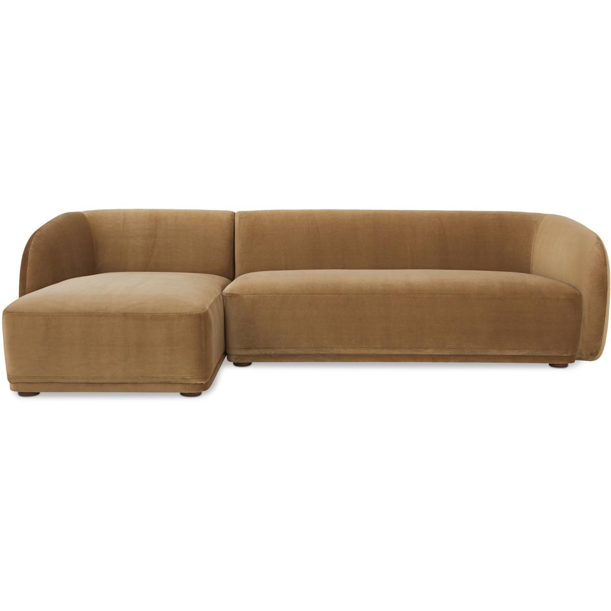 Moe's Home Collection FO-1030-40-L-0 Faye Brown Sectional, Left