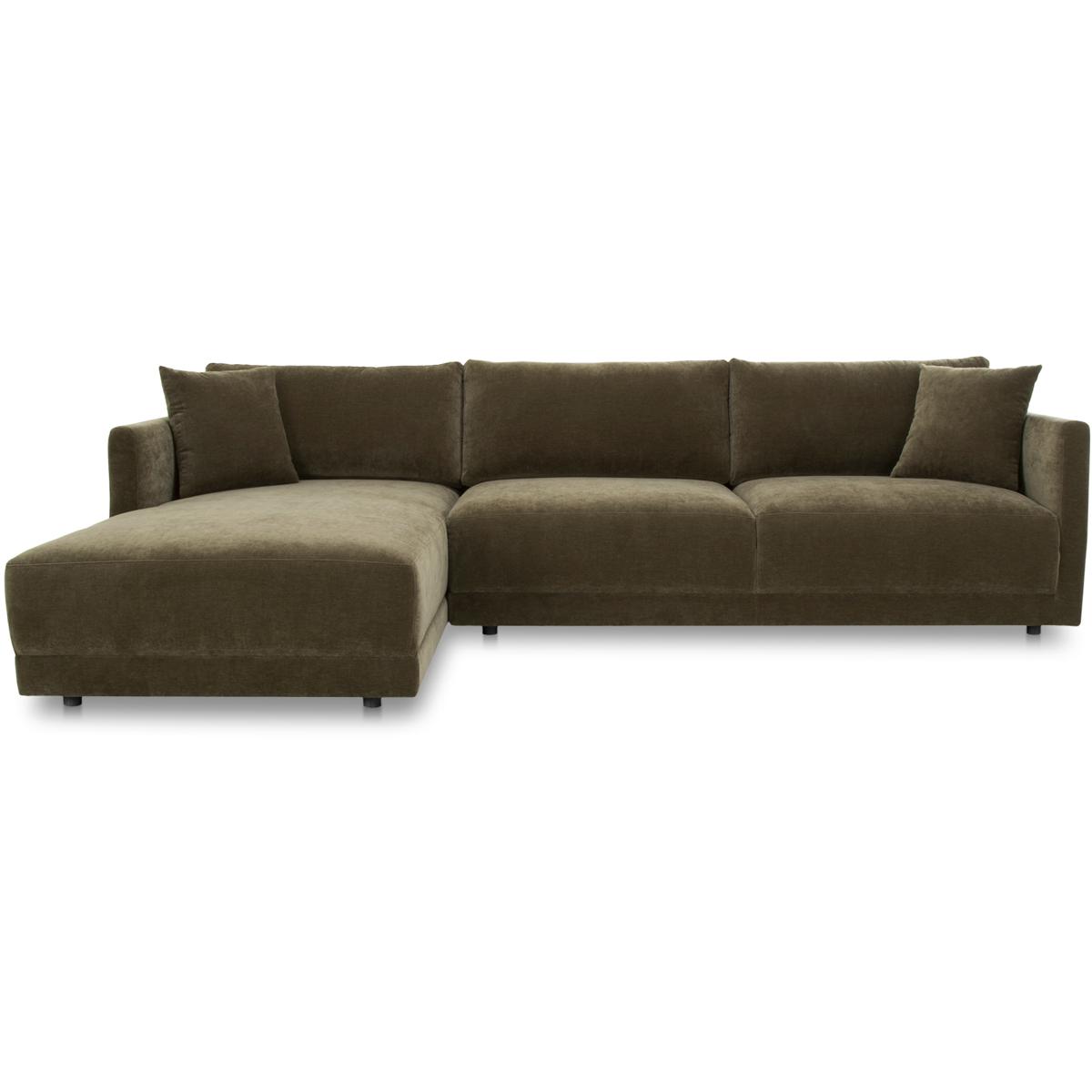 Moe's Home Collection JM-1027-27-L-0 Bryn Green Sectional in Left, Left
