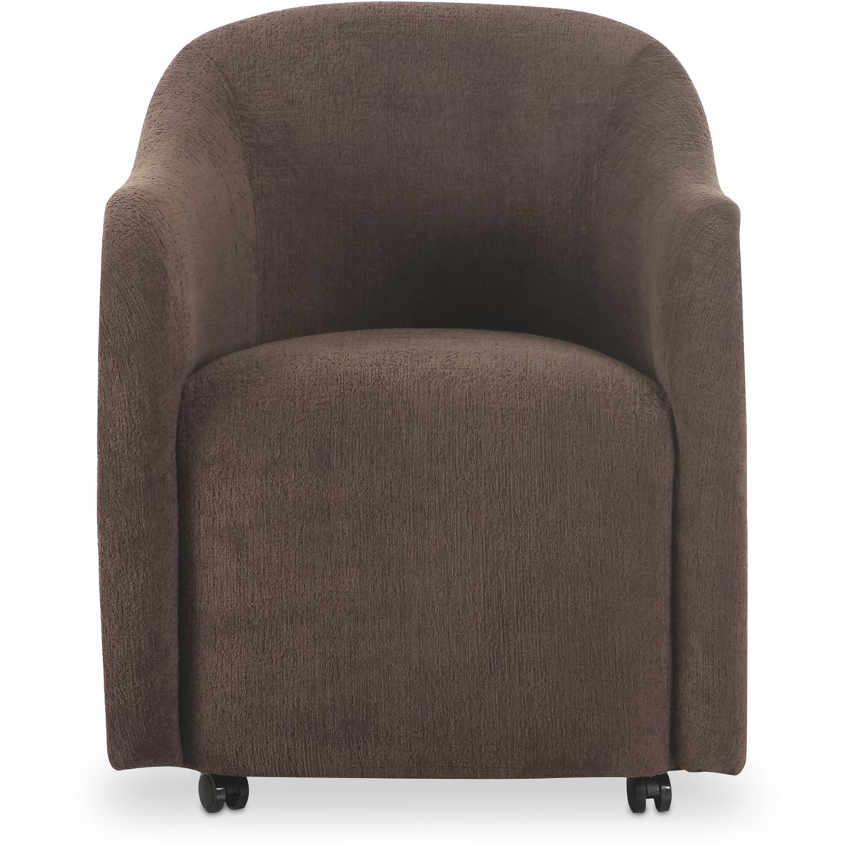Moe's Home Collection OA-1034-20 Drava OA Dark Brown Rolling Dining Chair