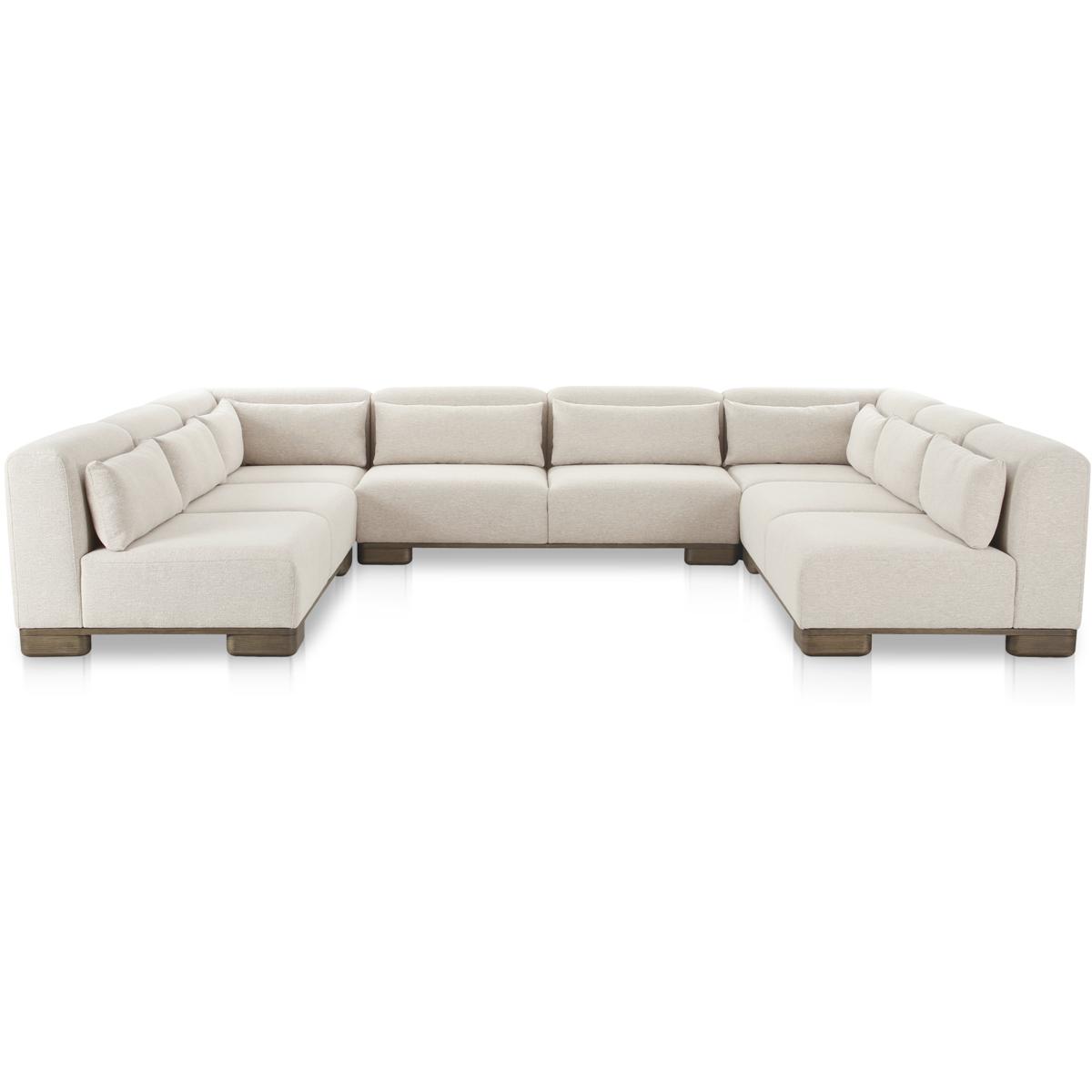 Moe's Home Collection OA-1049-34 June Beige Modular Sectional, U Shaped