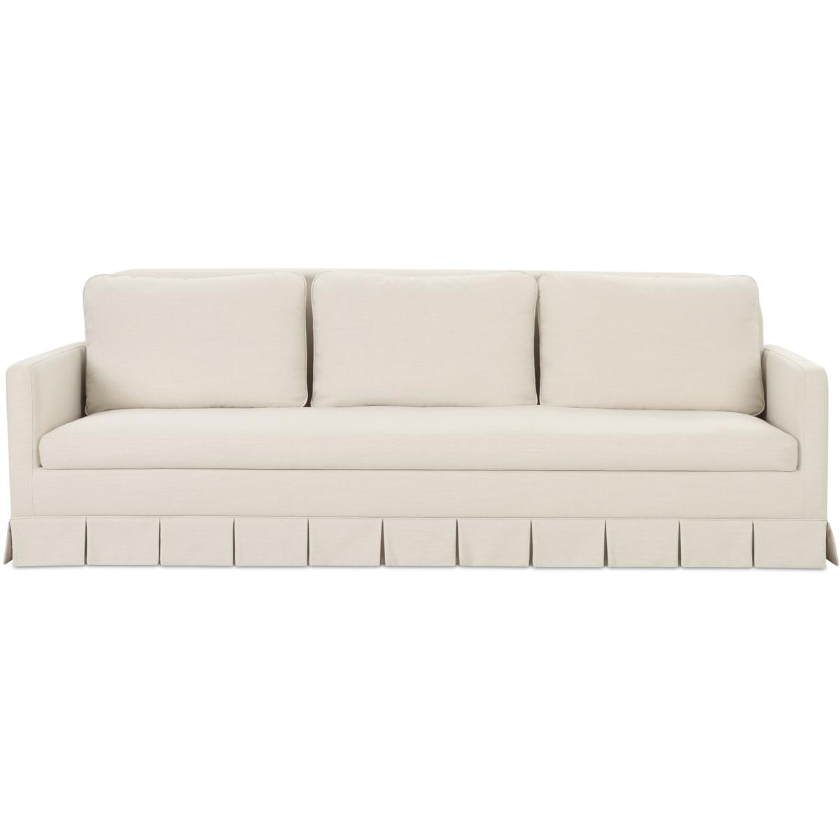 Victoire Updated Traditional Cream Performance Sofa - 98"