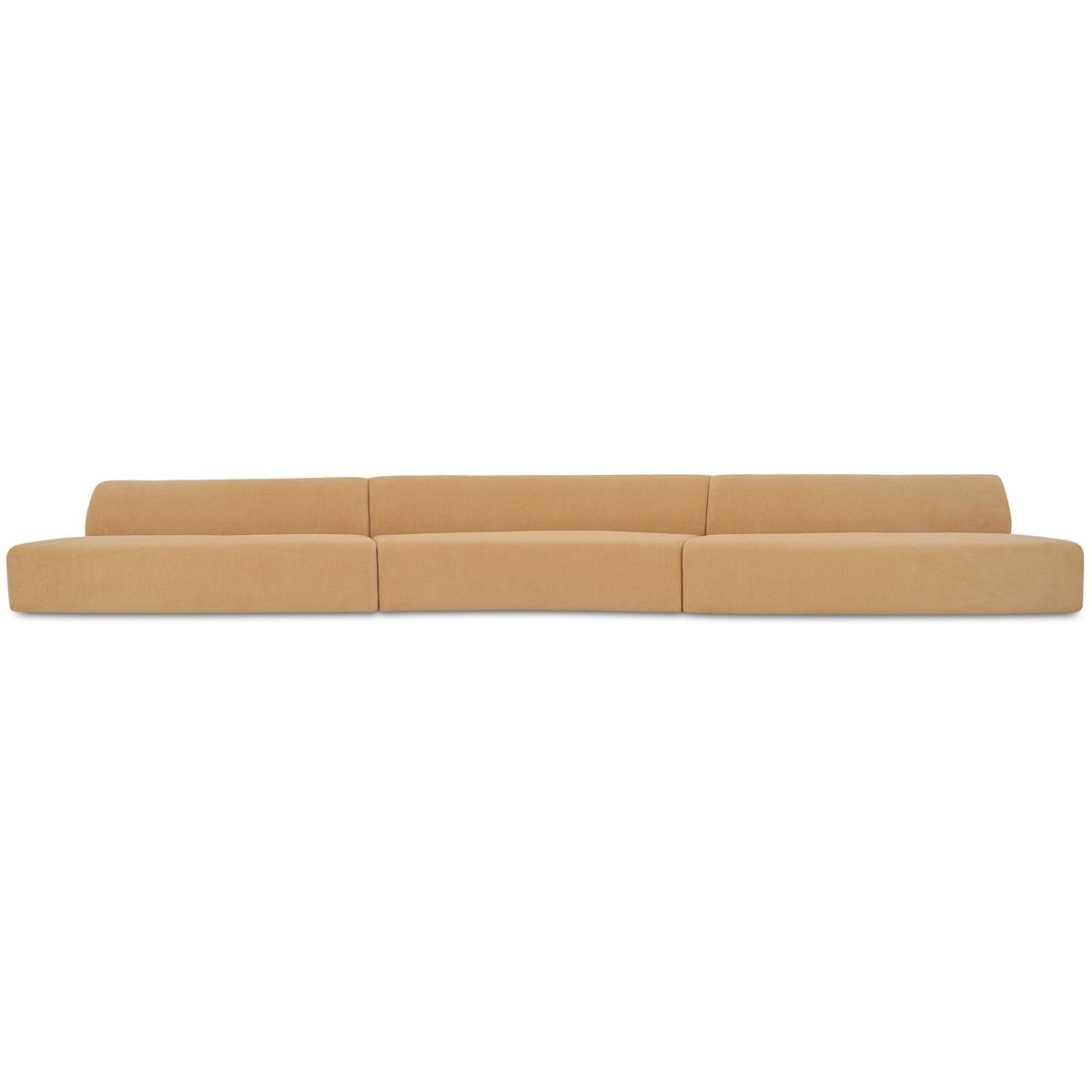 Moe's Home Collection OA-1097-09 Naomi OA Golden Yellow Wave Modular Sectional, 3 Piece