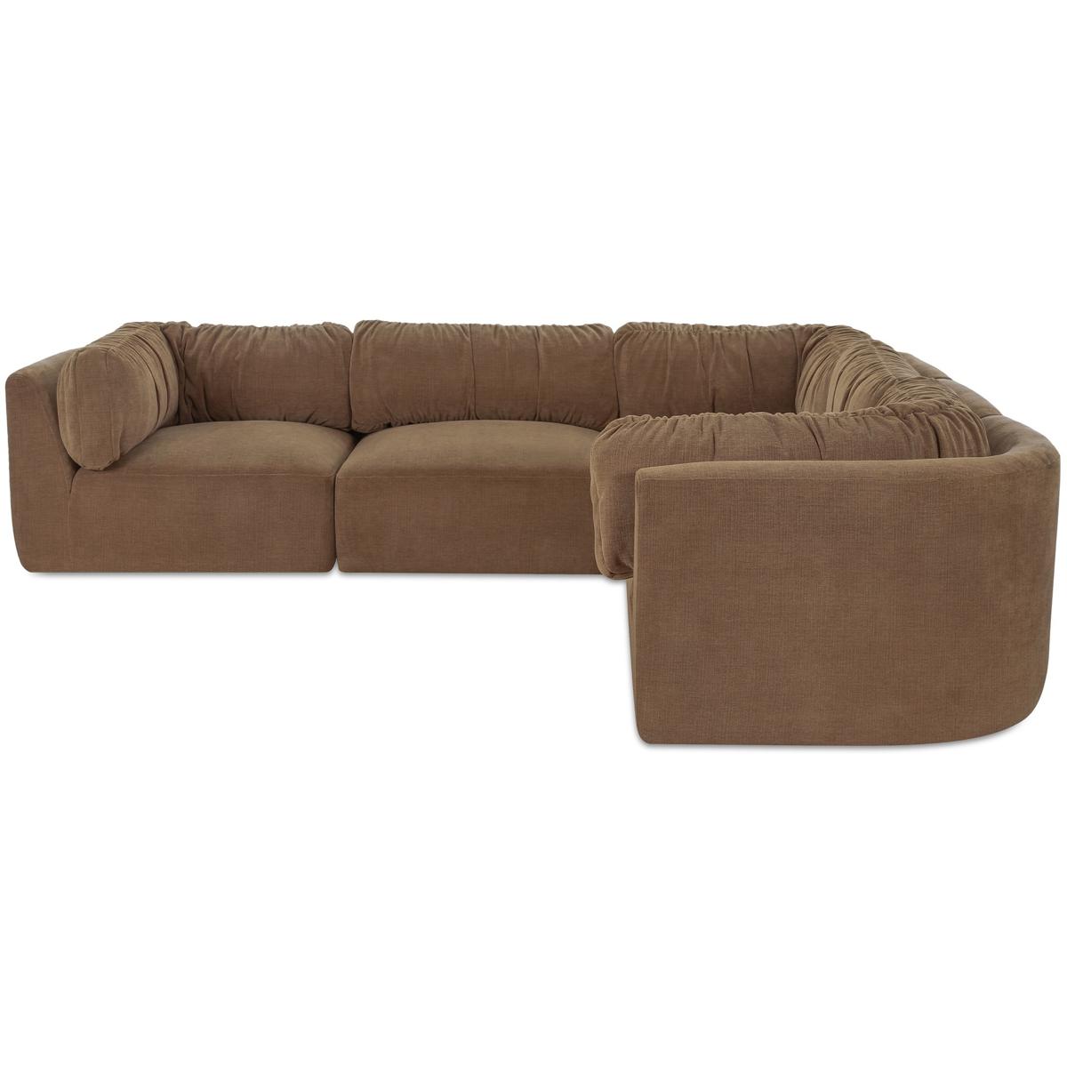 Moe's Home Collection OA-1108-39 Matina Tan Classic L Modular Sectional