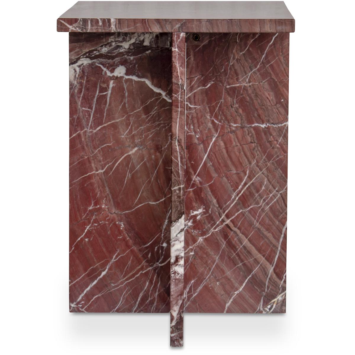 Moe's Home Collection PJ-1024-06 Blair 20 X 14 inch PJ Rosso Levanto Marble Accent Table