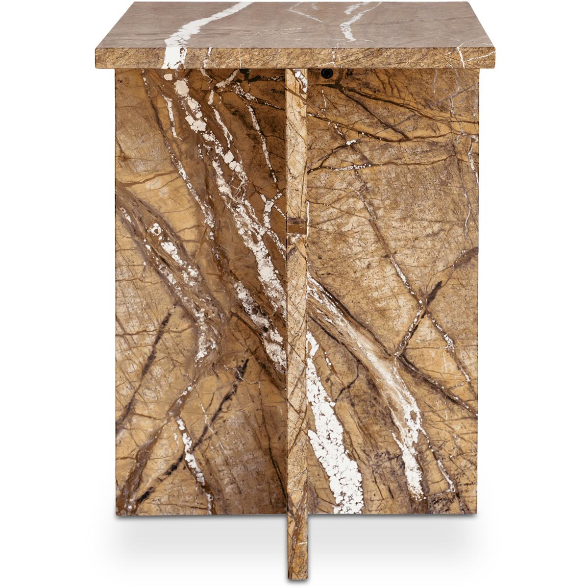 Moe's Home Collection PJ-1024-32 Blair 20 X 14 inch PJ Golden Forest Marble Accent Table