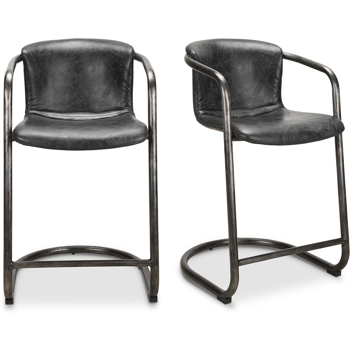 PK-1061-02 M2 Freeman Counter Stool, Antique Black - 40.2 x 21.3 x 24.5 in. - Pack of 2