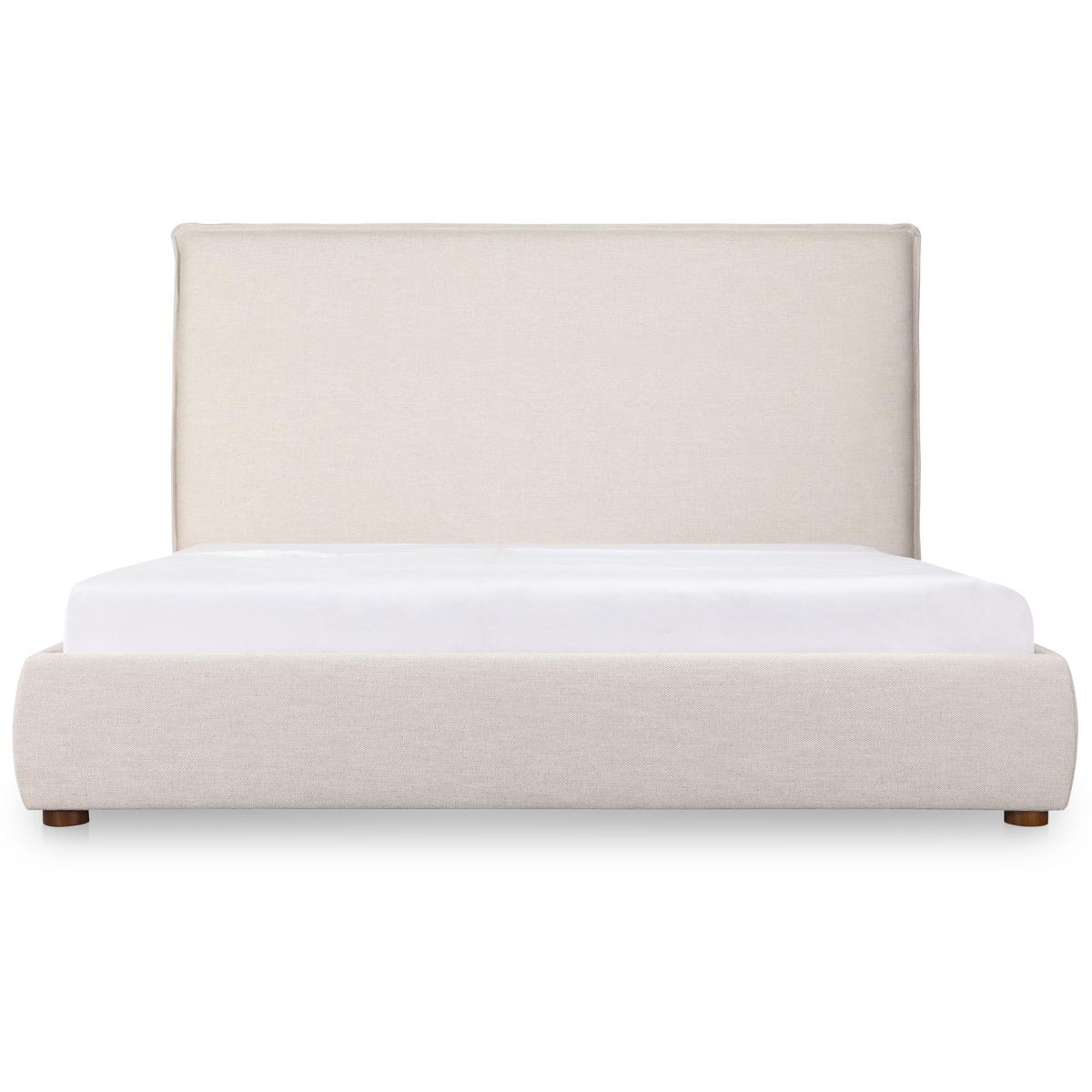 Moes Home Collection RN1149340 Luzon Wheat Bed in Beige King Tall Headboard