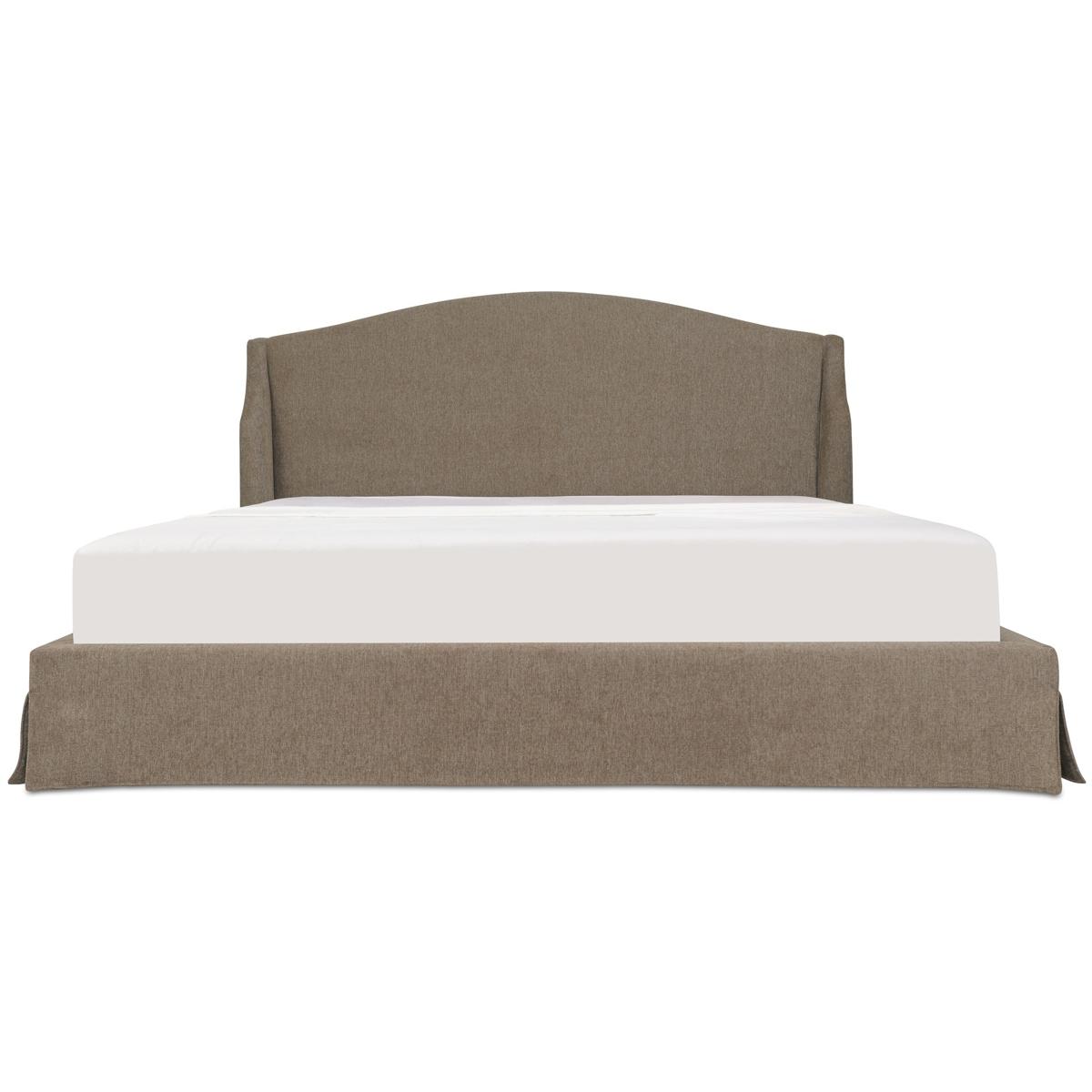 Kershaw Updated Traditional Brown Wingback Storage Bed - Queen